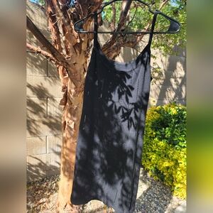 St. John Black Asymmetrical Slip Dress Resort Wear